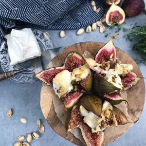 pieczone figi z kozim serem